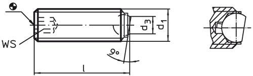 Винт без головки из стали EH 22700 series фото 4