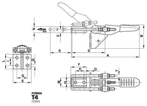 Прижимное устройство с защелкой T4-T40 фото 2