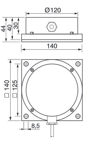 Индуктивный концевой выключатель IDKW 120 series фото 4